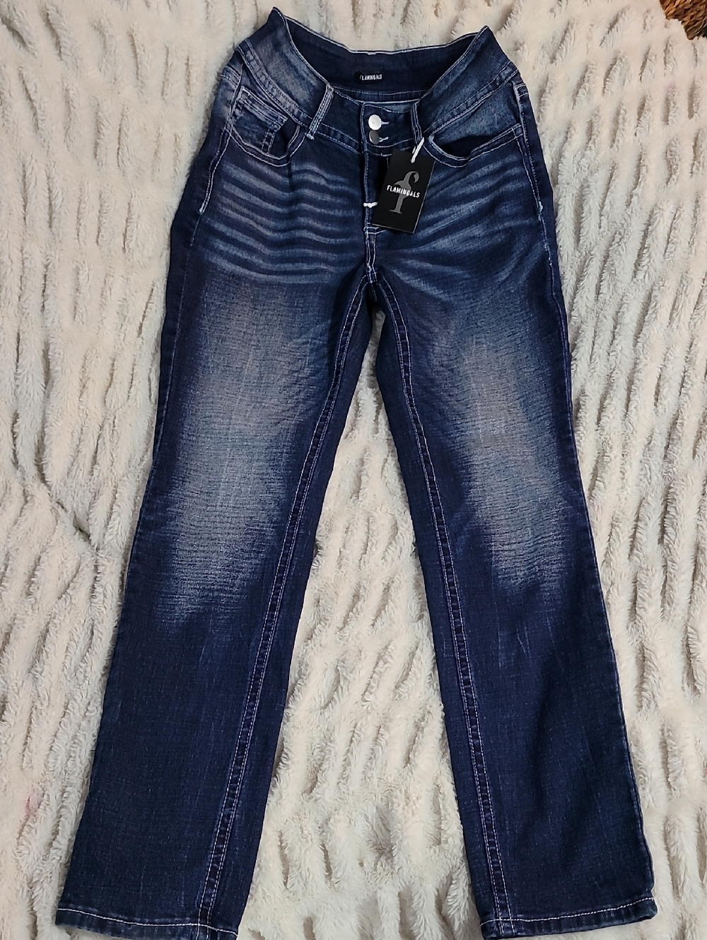 FLAMINGALS Dark Blue Women's Stretch Jeans